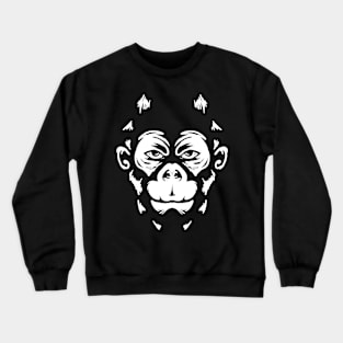 Gorilla face in white Crewneck Sweatshirt